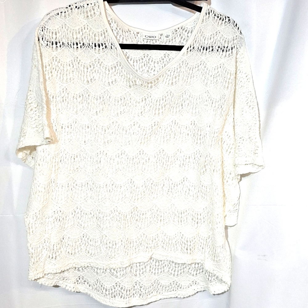 CATO White lacey top